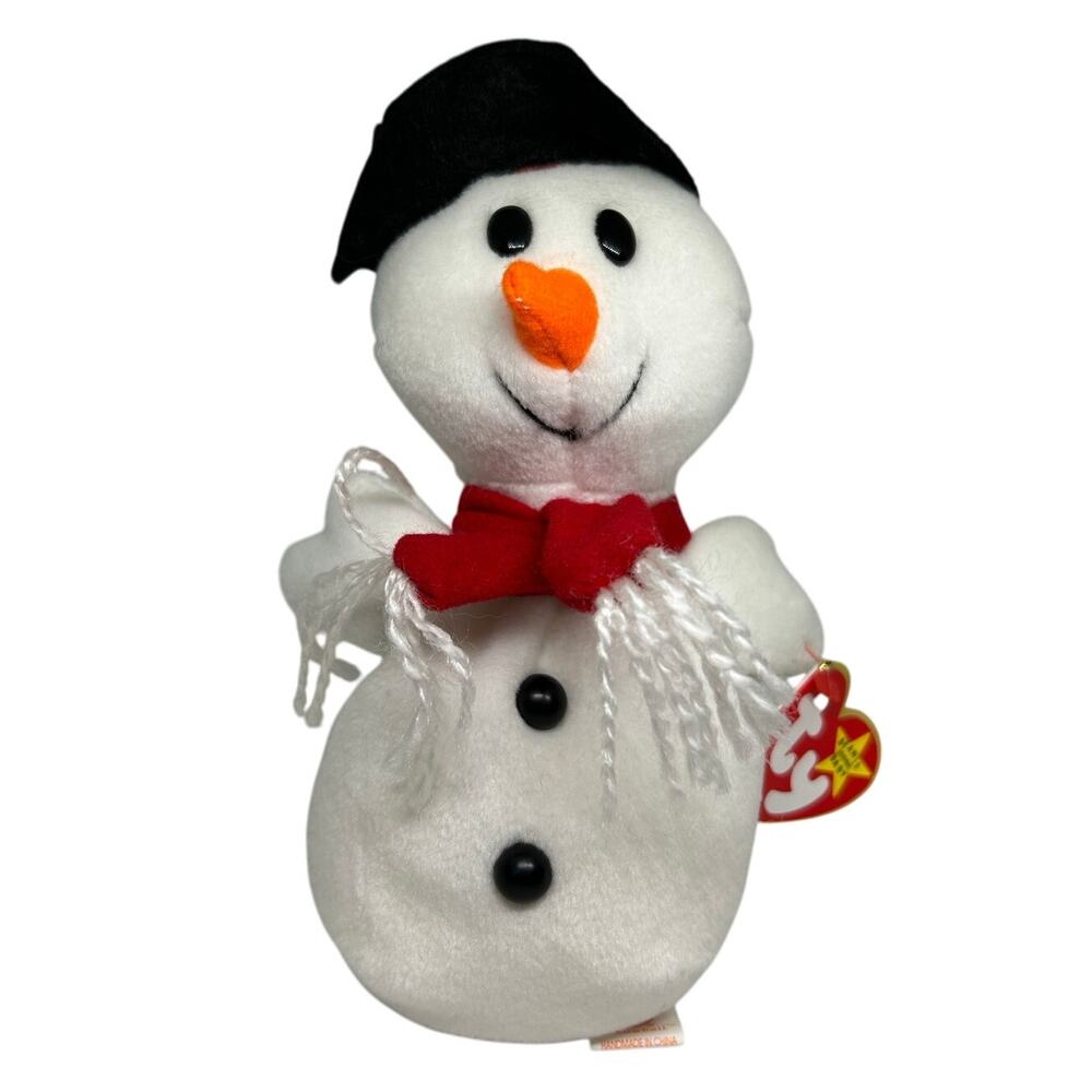 TY BEANIE BABIES SNOWBALL the SNOWMAN 1996 Plush Stuffed Animal